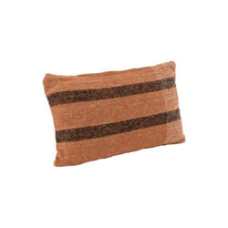 Coussin en coton recyclé Chocolat 50 x 30 cm
