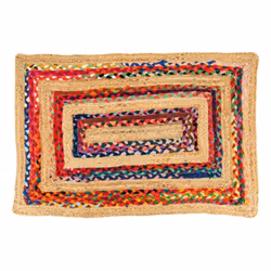 Aspect Coloris Naturel et multicolore Matériau principal jute Matériaux secondaires coton recyclé Dimensions Hauteur (en cm)  ...