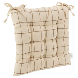 Galette de chaise en coton FLEX Carreaux Fins