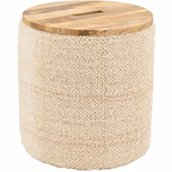 Aspect Coloris Beige Bois naturel Matériau principal laine Matériaux secondaires Manguier Dimensions Diamètre (en cm) 40,00 H ...