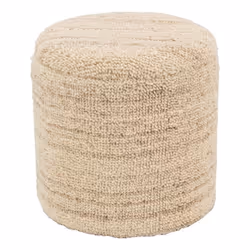 Pouf / coffre en laine bouclette Petit