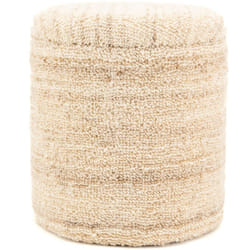Pouf / coffre en laine bouclette Grand