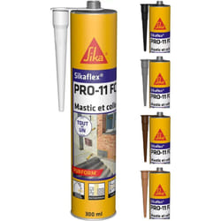 Sika - Mastic colle polyuréthane multi-usage flex Pro 11FC - Cartouche 300ml Noir