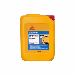 Description générale Hydrofuge de masse liquide SIKA SikaCem - Pour béton et mortier - 5L est un additif conçu pour rendre le ...
