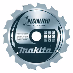 s Lame B-33766 MAKITA spéciale bois 210 x 30 mm 14z La lame B-33766 MAKITA est conçue spécialement pour la coupe efficace du  ...