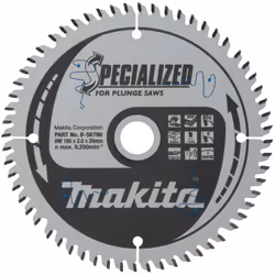 LAME CARBURE MDF SPE PLO+BATT 165X20MM 60D MAKITA B-56786LAME CARBURE MDF SPE PLO+BATT 165X20MM 60D