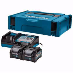 Batterie Li-ion XGT 40 V Max avec un réservoir d'une capacité de 2,0 Ah. La batterie est équipée d'un indicateur LED qui indi ...