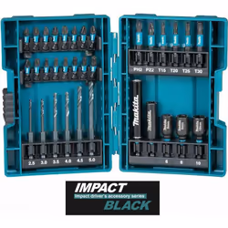 Jeu de forets et embouts (33 pcs) Impact - MAKITA B-66896 - Cet set de forets et embouts multi-usage est fabriqué en acier ha ...