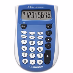 Texas Instruments TI-503 SV, Poche, Calculatrice à écran, Bleu, Gris