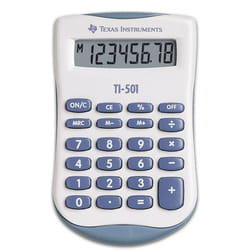 Texas Instruments TI-501 calculatrice Poche Calculatrice basique Bleu, Blanc