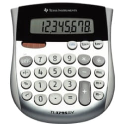 Texas Instruments TI-1795 SV calculatrice Bureau Calculatrice basique Noir, Argent, Blanc