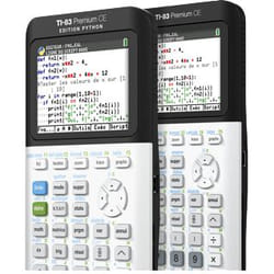 Texas Instruments TI‑83 Premium CE calculatrice Poche Calculatrice scientifique Noir, Blanc