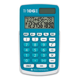 Texas Instruments TI 106-II calculatrice Poche Calculatrice basique Bleu, Blanc
