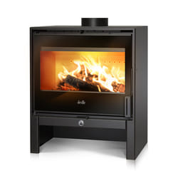 Deville C077BP-06 cheminée Intérieure Cheminée autonome Briquettes de bois Noir