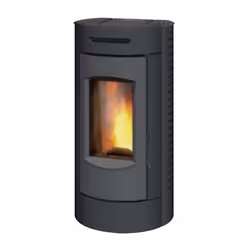 Deville C077FC-09-HA6, Pose libre, Noir, Gris, Bois de chauffage, 70 m², 85%, 18 mg/Nm³