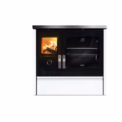 Deville C086AB01, Pose libre, Noir, Acier inoxydable, Blanc, Briquettes de bois, 200 m³, 80 m²