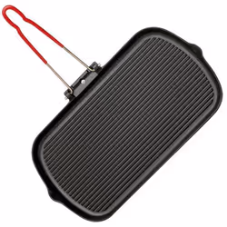 Invicta 32700, Rectangulaire, Poêle grill, Noir, Vitrocéramique, Gaz, Halogène, Induction, 375 mm, 225 mm