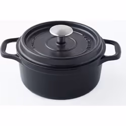Invicta - cocotte ronde en fonte émaillée 18cm noir - 402181