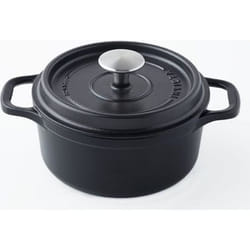 Invicta - cocotte ronde en fonte émaillée 18cm noir - 402181
