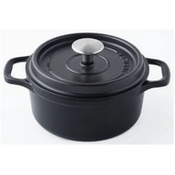 Cocotte ronde en fonte émaillée 20cm noir - 402201 - INVICTA