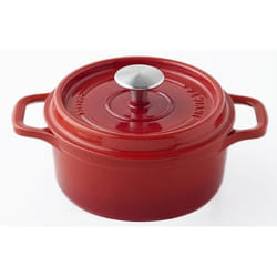 Invicta - cocotte ronde en fonte émaillée 22cm rubis - 402220