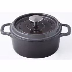 Invicta - cocotte ronde en fonte émaillée 24cm taupe - 402247