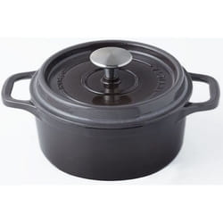 Invicta - cocotte ronde en fonte émaillée 24cm taupe - 402247