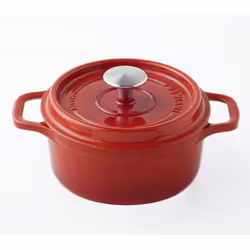 Cocotte ronde Invicta PUV402260 en fonte émaillée avec intérieur noir mat et extérieur 3 couches d'émail pour un entretien fa ...