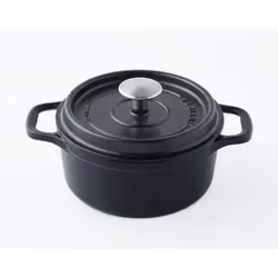 Invicta - cocotte ronde en fonte émaillée 26cm noir mat - puv402261