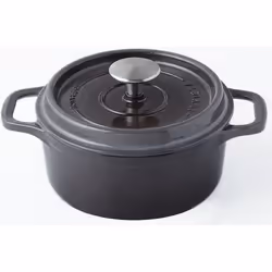 Invicta - cocotte ronde en fonte émaillée 28cm taupe - puv402287