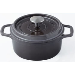 Invicta - cocotte ronde en fonte émaillée 28cm taupe - puv402287