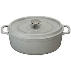 Invicta - cocotte ovale en fonte émaillée 33cm blanc - 403332