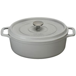 Invicta - cocotte ovale en fonte émaillée 35cm gris - pu1199740