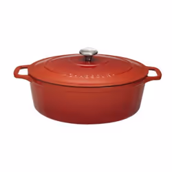Chasseur - cocotte ovale en fonte émaillée 25cm rubis sublime - puc472558