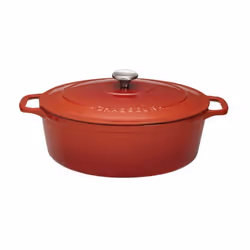 Chasseur - cocotte ovale en fonte émaillée 27cm rubis sublime - puc472758
