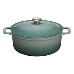 Cocotte ronde en fonte émaillée 28cm bleu quartz - puc472825 - CHASSEUR