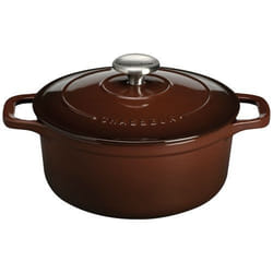Chasseur - cocotte ronde en fonte émaillée 28cm marron foncé - puc472879