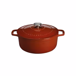 Chasseur - cocotte ronde en fonte émaillée 28cm rouge - puc472881