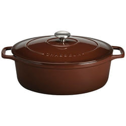 Chasseur - cocotte ovale en fonte émaillée 29cm marron foncé - puc472979