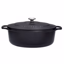 Cocotte ovale en fonte émaillée 31cm noire sublime Chasseur PUC473101Cocotte en fonte de haute qualité.Indispensable pour réu ...