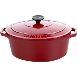 Chasseur - Cocotte Ovale 31 Cm Chasseur Rouge Uni Interieur Sable