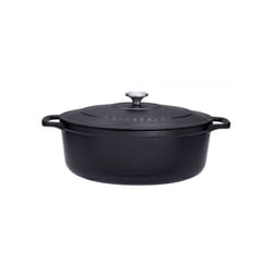 Cocotte ovale en fonte émaillée 33cm noire sublime Chasseur puc473301