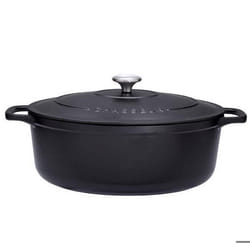 Chasseur Cocotte ovale en fonte émaillée 35cm noir - puc473501