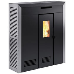 Invicta Daglan Slim 9 Ductable Intérieure Cheminée encastrée Pellet Noir, Gris