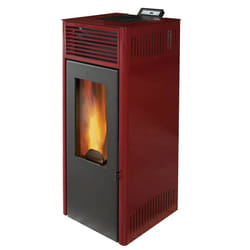 Invicta Nola poêle Pose libre Pellet Noir, Rouge