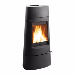 Poele a bois - INVICTA Aratos - Fonte - 8 KW - Bûches 40 cm H 1050 x L 527 x P 453 mm, diametre de buse 150 mm, sortie des fu ...