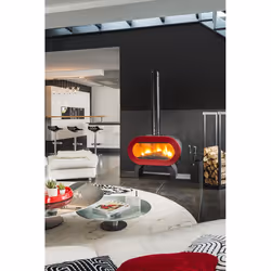 Invicta P647947 cheminée Intérieure Cheminée autonome Bois de chauffage Rouge
