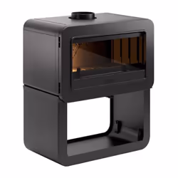 Poele a bois - INVICTA Wilson sur banc - 8 KW - Fonte - Bûches 55 cm H 848 x L 722 x P 486,5 mm, diametre de buse 150 mm, sor ...