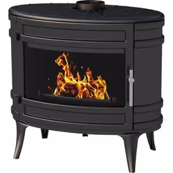 Poêle à bois en fonte INVICTA Mandor - Puissance optimale: 12 kW - Max: 18kW - Bûches 33 cm max - Fabriqué en France - Ecodes ...