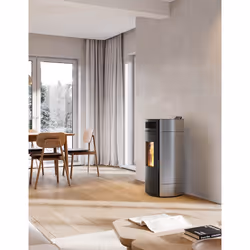 Invicta Lodi 10 Intérieure Suite de cheminée Pellet Noir, Gris